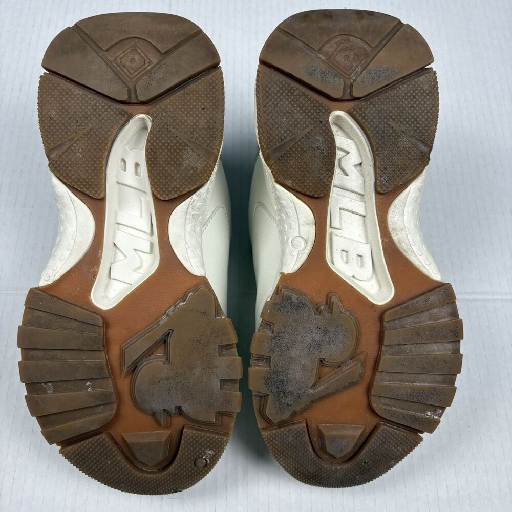 MLB Boston Red Sox Big Ball Chunky Sneakers US 7‎ Women White Gum Sole Leather - Picture 8 of 12
